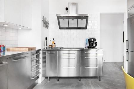 Cocina industrial y suelo de cemento suelo de cemento sofá fritz hansen sillas 7 arne jacobsen silla panton negro muebles de diseño danés de los 50 muebles de diseño mesa fritz hansen lámparas floss diseño lámparas de diseño lámpara foco de cine decoración estilo nórdico electrodomésticos de acero inoxidable diván barcelona decoración de interiores cocina industrial cocina acero inoxidable artículos de diseño danés stelton arne jacobsen
