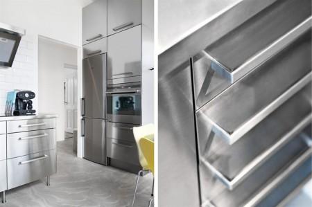 Cocina industrial y suelo de cemento suelo de cemento sofá fritz hansen sillas 7 arne jacobsen silla panton negro muebles de diseño danés de los 50 muebles de diseño mesa fritz hansen lámparas floss diseño lámparas de diseño lámpara foco de cine decoración estilo nórdico electrodomésticos de acero inoxidable diván barcelona decoración de interiores cocina industrial cocina acero inoxidable artículos de diseño danés stelton arne jacobsen