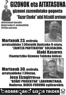 GixonTaldiaitatasuna Segundas Jornadas sobre Paternidad en Ondarroa: 23.03.2012 y 30.03.2012