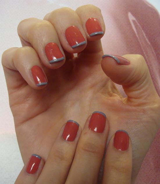 manicura francesa con colores manicura francesa con colores