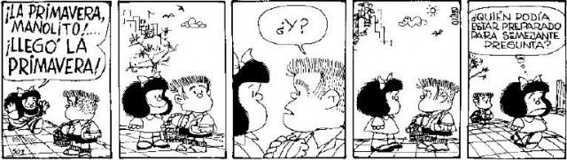 Mafalda.manolito.primavera Ataque de Mafalda ( “Mafalditis Primaveral”)