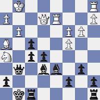Torneo Internacional de Ajedrez Femenino y Encuentro París-Barcelona 1949 Partida de ajedrez Popel-Llorens del Encuentro de Ajedrez París-Barcelona 1949