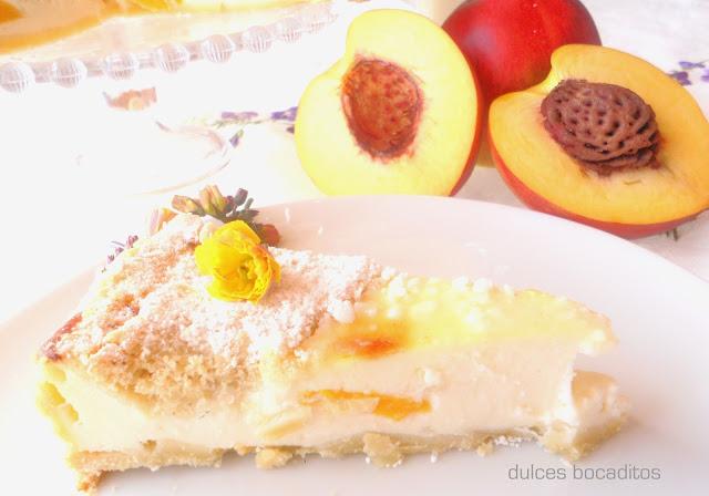 TARTA DE REQUESÓN Y MELOCOTÓN TARTA DE REQUESÓN Y MELOCOTÓN