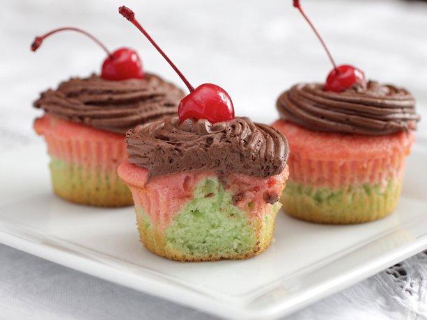 Spumoni italianos Cupcakes