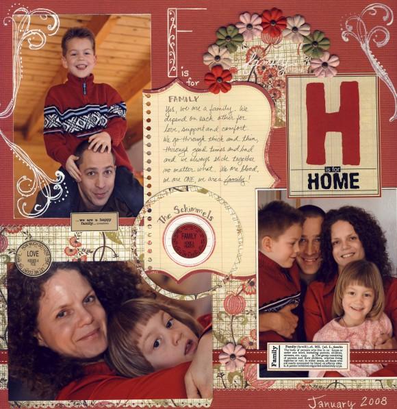 SchimmelFamily2008 Scrapbooking = papel, tijeras, algunas técnicas y mucha imaginación