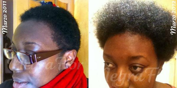 Comparativa crecimiento afro Hair update: marzo