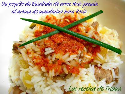 Ensalada de arroz thai-jazmin al aroma de mandarina Ensalada de arroz thai-jazmin al aroma de mandarina