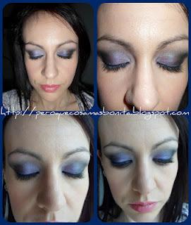 Maquillaje en tonos morados, rosas y negros con diferente base Maquillaje en tonos morados, rosas y negros con diferente base