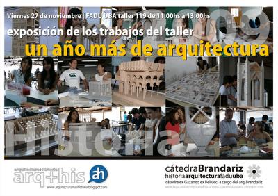 Invitación Especial: Exposición de los Trabajos del Taller de la Cátedra Brandariz