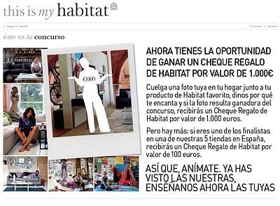 Concurso en Habitat. Gana un cheque de 1000€