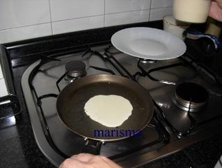 crepes, masa a la sarten