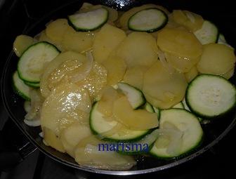 Tortilla de patata y calabacín