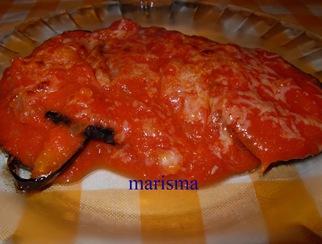 berengenas con tomate,racion