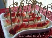 Brochetas fresa queso