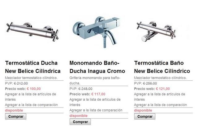 Griferías rebajadas en casarela