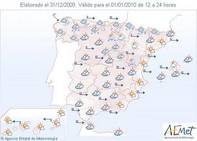 Nochevieja y Año Nuevo: lluvia, nieve y viento.