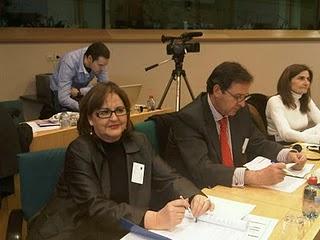 El sector farmacéutico valenciano previene de los peligros que entraña la venta de fármacos por Internet en el Parlamento Europeo