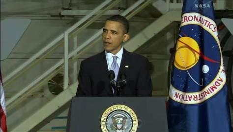 Barack Obama dio una conferencia en el Centro Espacial Kennedy