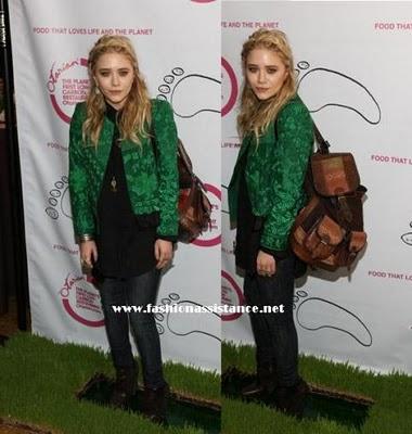 Analizamos su look: Mary Kate Olsen con la mochila a cuestas.