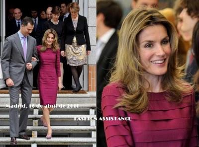 Dña Letizia luce por cuarta vez el aclamado vestido magenta, de Felipe Varela