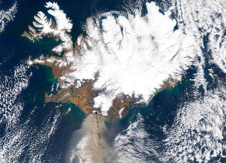 El volcán desde el espacio