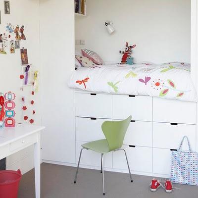 10 Habitaciones infantiles llenas de color (con paredes blancas)