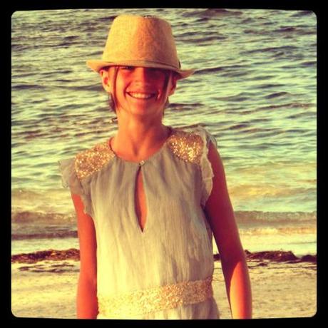 vestido niña Moda francesa, Bleu comme gris