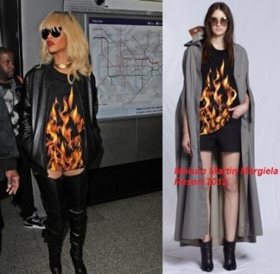 Rihanna en llamas en el metro de Londres