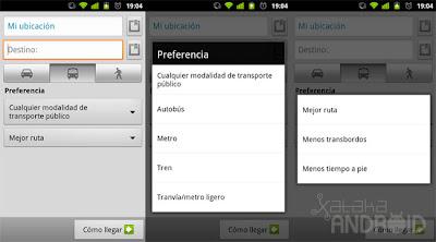 Google Maps 6.5.0 para Android, con opciones para rutas en transporte público