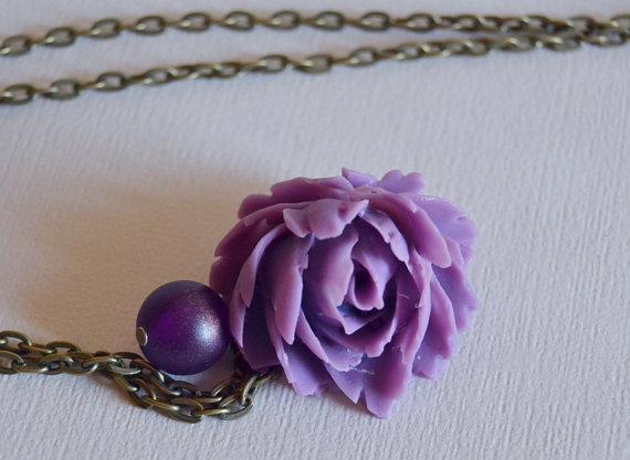 Collar Purple Rose