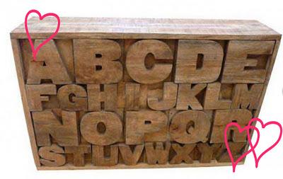 Objeto de deseo: cajonera alfabeto