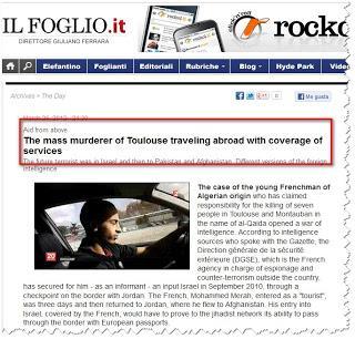 Atacante de escuela judía era agente de la inteligencia francesa, asegura periódico italiano