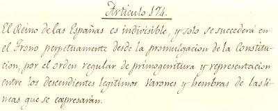 Artículos curiosos de la Constitución de 1812