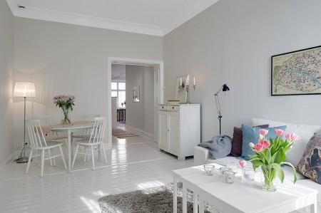 suelo laminado blanco muebles de ikea inspiración casas estilo sueco decoración estilo nórdico diseño de interiores decoración escandinava decoración en blanco decoración de interiores cocinas blancas cocina blanca rústico moderno 