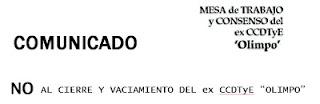 Comunicado ex Centro Clandestino Olimpo