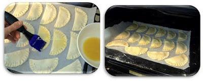 Empanadillas de queso y jamón ibérico horneadas