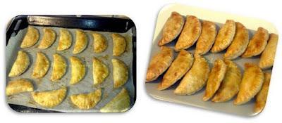 Empanadillas de queso y jamón ibérico horneadas