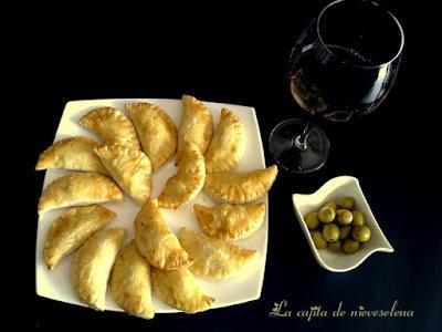 Empanadillas de queso y jamón ibérico horneadas