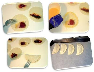 Empanadillas de queso y jamón ibérico horneadas