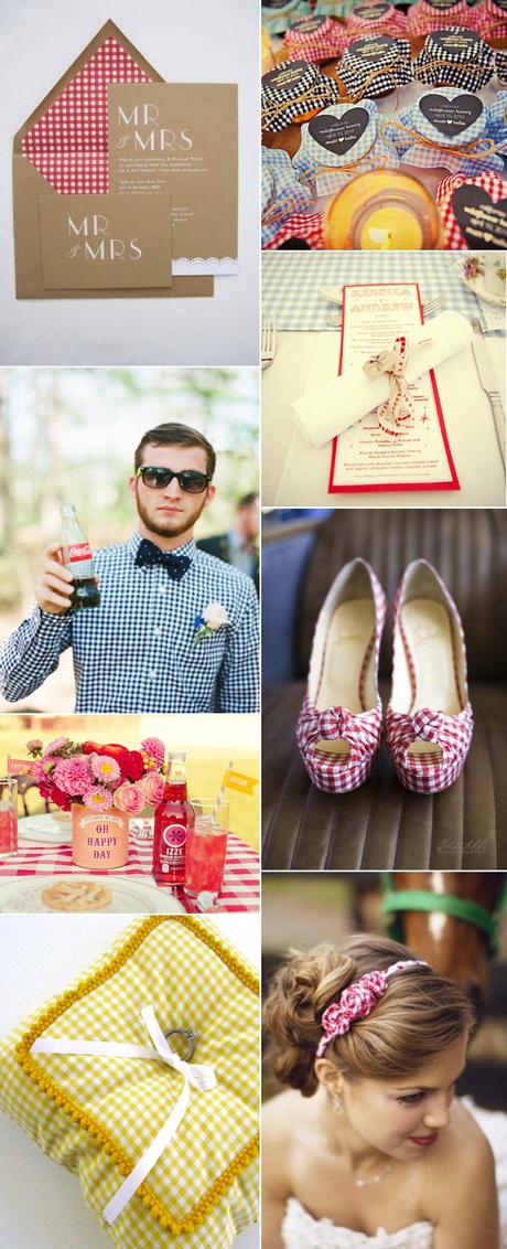 Inspiración 13. Cuadros de vichy/Gingham Wedding