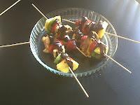 Brochetas de frutas