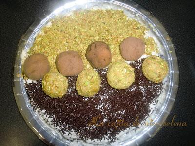 Tarta de pistachos y chocolate