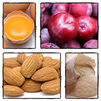 Tarta de ciruelas y almendras