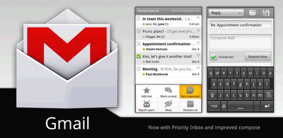 Google actualiza Gmail para Android, mejoras para Honeycomb y nueva API de etiquetas