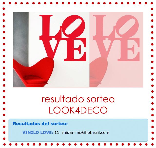 resultado sorteo Look4deco