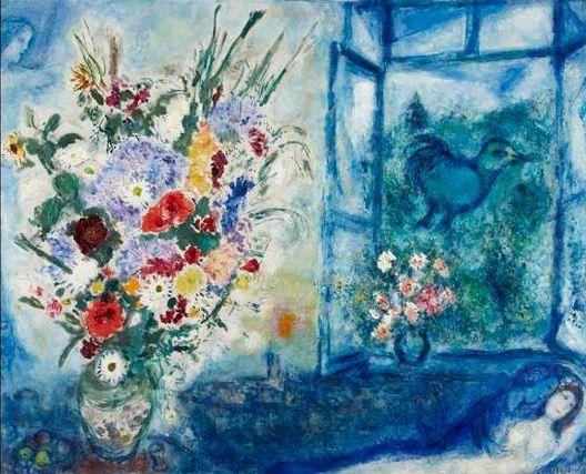 Marc Chagall (1887-1985) Florero delante de la ventana, 1...
