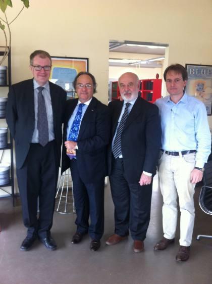 El Sr. Mats Persson, CEO Aromatic Group, el Sr. J.R. Ferré, CEO de Ferré & Consulting Group (Consulting Alliance Holding) , Sr. Cristiano Ferrero , CEO de Aromitalia y el Sr. Filippo Ferrero, Director de Marketing de Aromitalia..