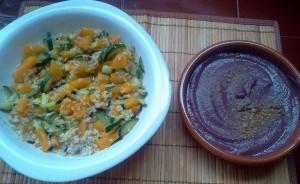 MIJO VERDURAS Y CREMA DE AZUKI ELISAS La crema de azuki suave sin pieles y bien pasadita por el chino.