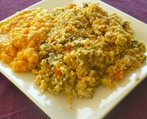 MIJO CON LENTEJA ROJA Mijo, verduritas y lenteja roja. Una comida equilibrada.