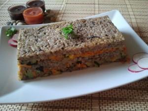 Pastel de arroz integral con verduras de Inma Ojeda, seguidora MacrobiotiVa. Pastel de arroz integral con verduras de Inma Ojeda, seguidora MacrobiotiVa.